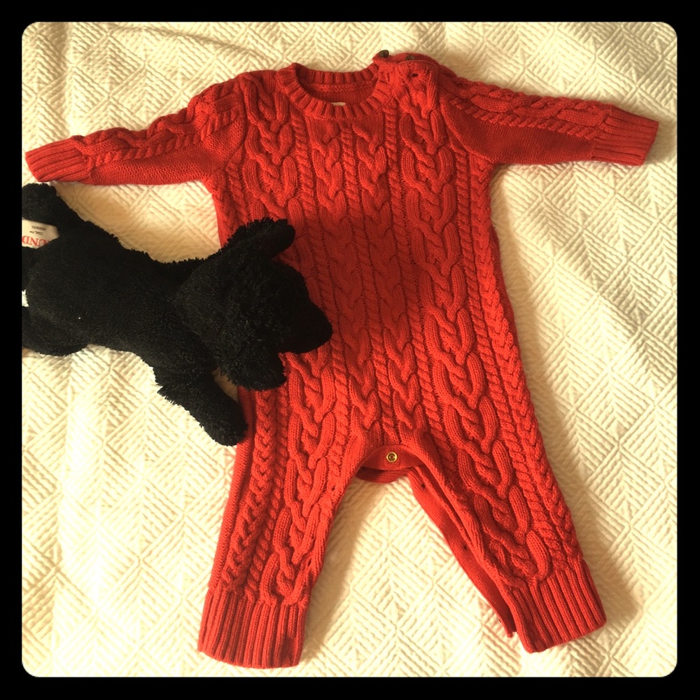 Red GAP Winter Romper 3-6 months